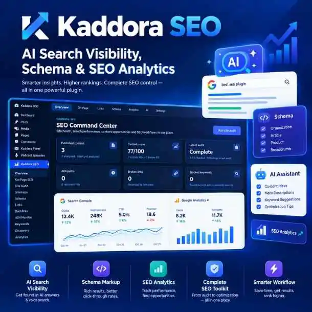 Kaddora SEO – AI Search Visibility, Schema & SEO Analytics