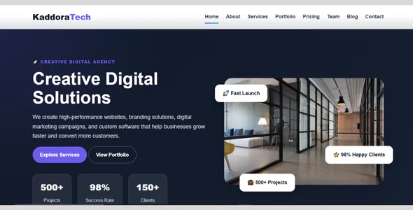 Kaddora – Creative Digital Agency & Business HTML Template