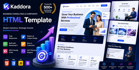 Kaddora – Business Consulting & Corporate HTML Template