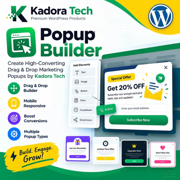 Popup Builder – Create High-Converting Drag & Drop Marketing Popups by Kaddora