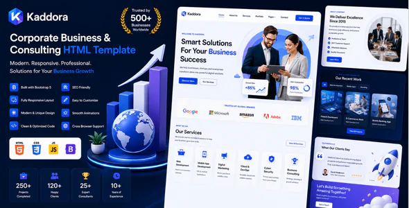 Kaddora – Corporate Business & Consulting HTML Template
