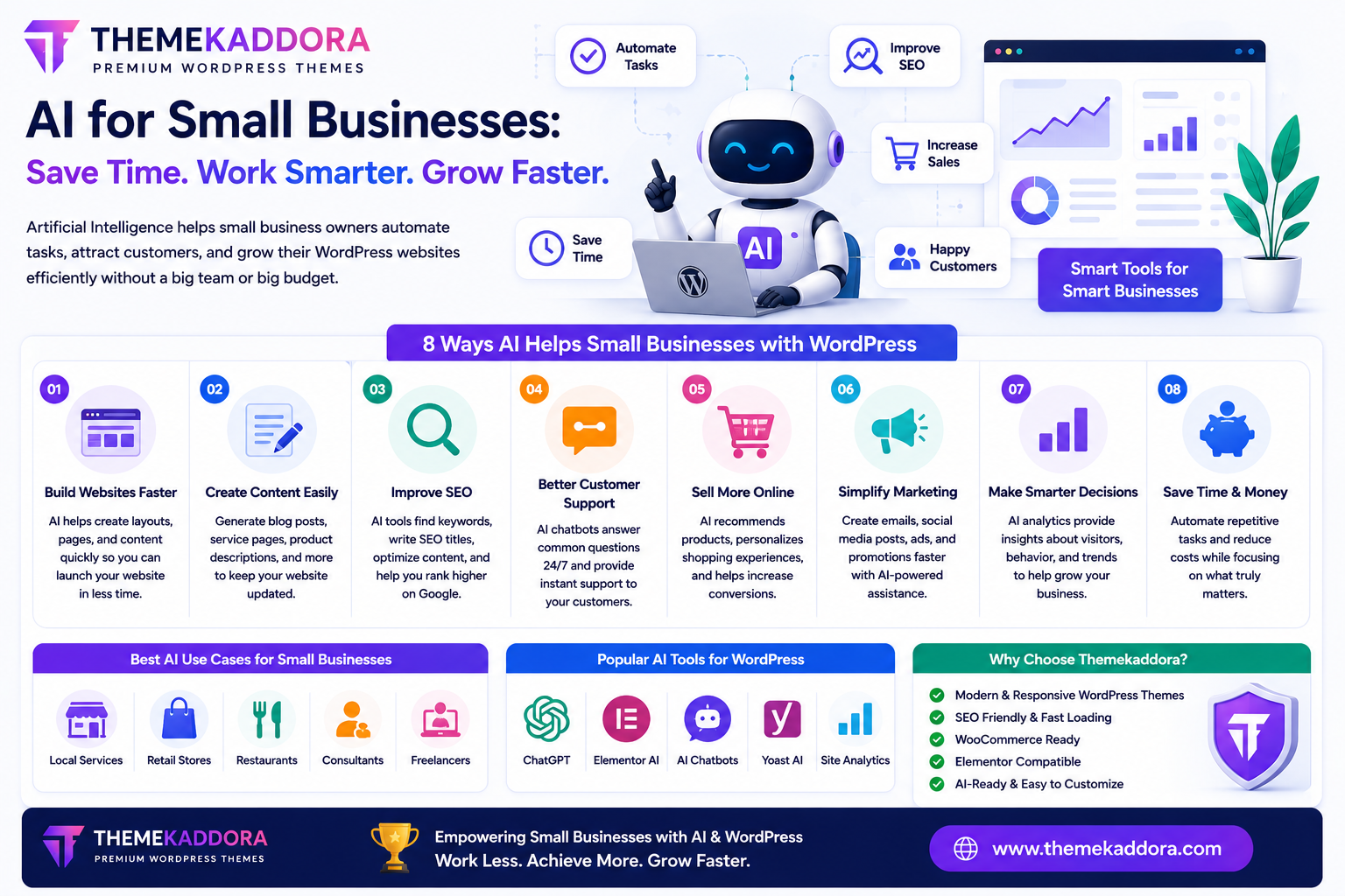 AI for Small Businesses: How WordPress Website Owners Can Save Time and Grow Faster