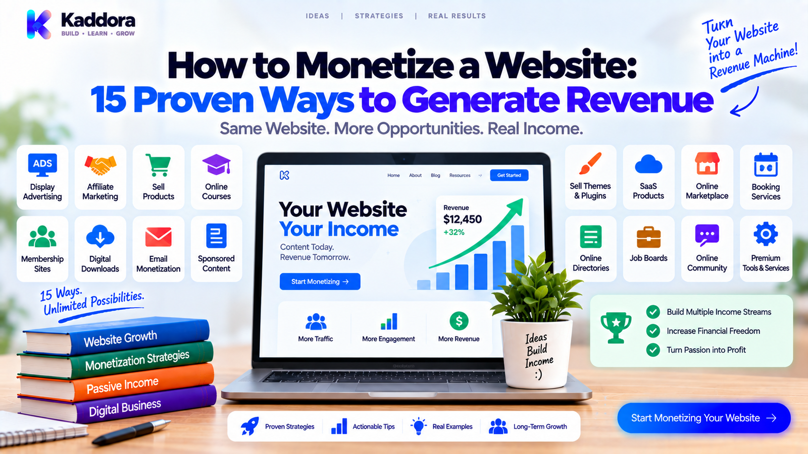 How to Monetize a Website: 15 Proven Ways to Generate Revenue