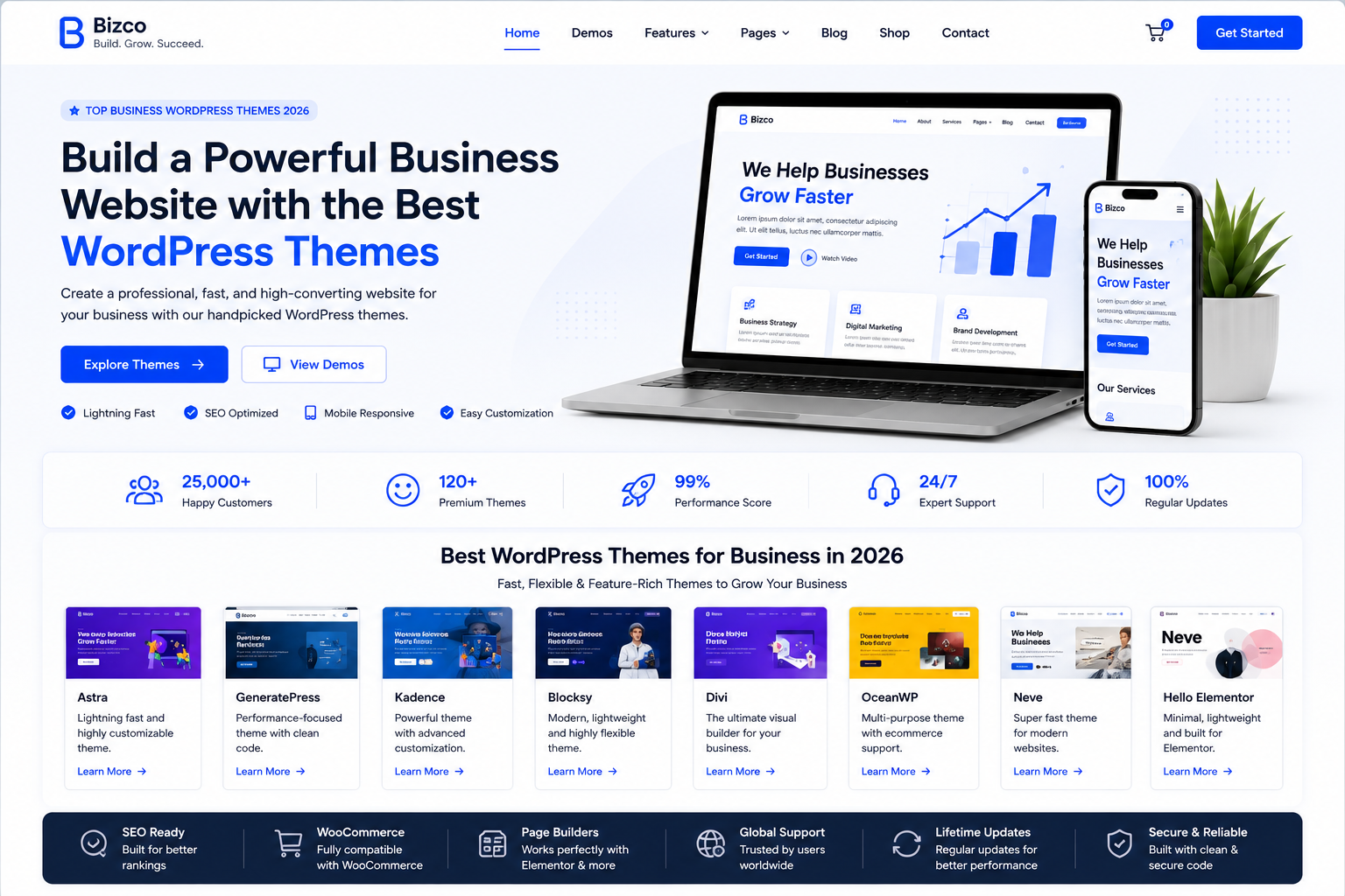 Best WordPress Themes for Business Websites in 2026: Top Picks for Speed, SEO, and Growth