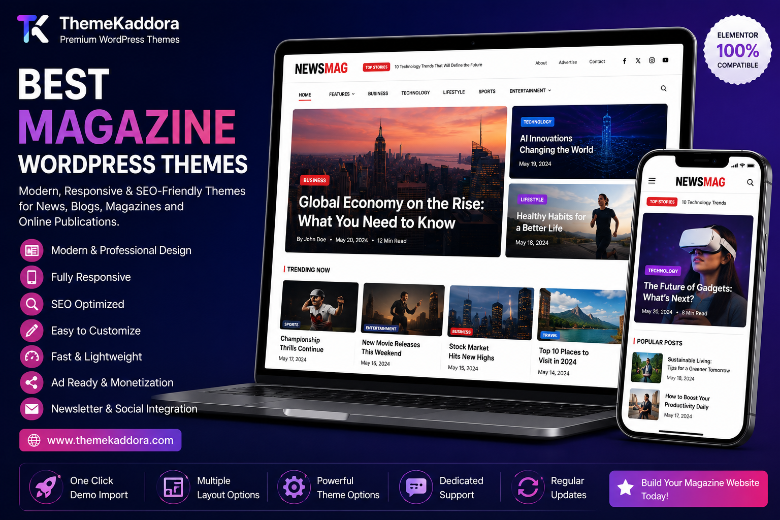 Best Magazine WordPress Themes: Modern Website Templates for News, Blogs & Online Publications