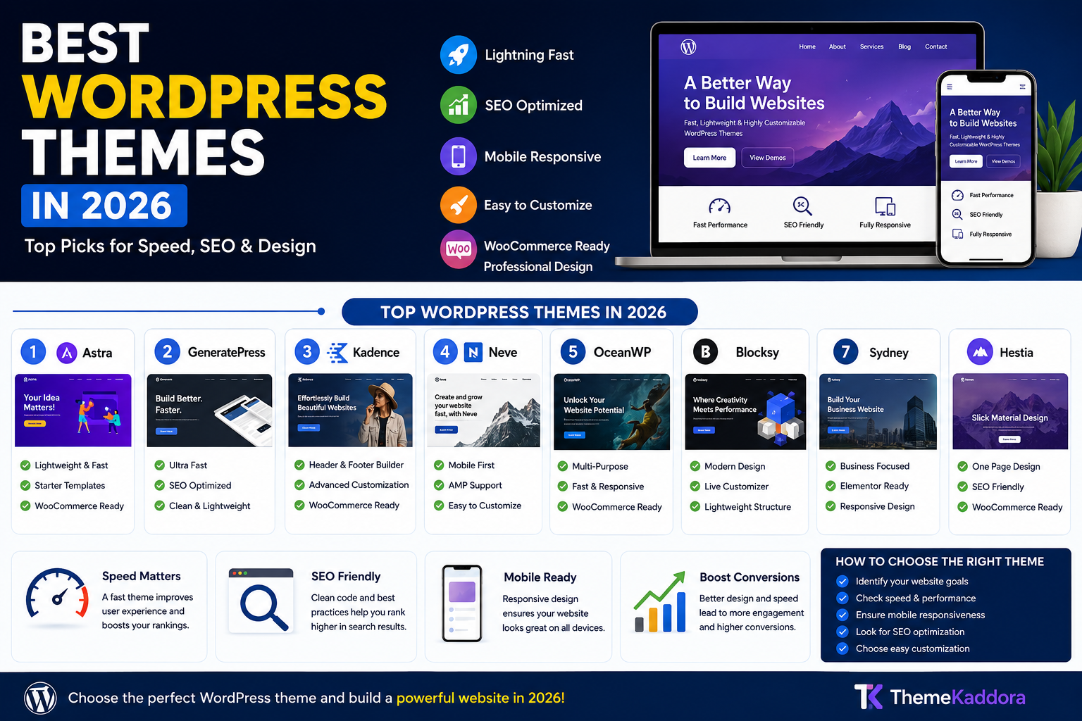 Best WordPress Themes in 2026: Top Picks for Speed, SEO, and Design