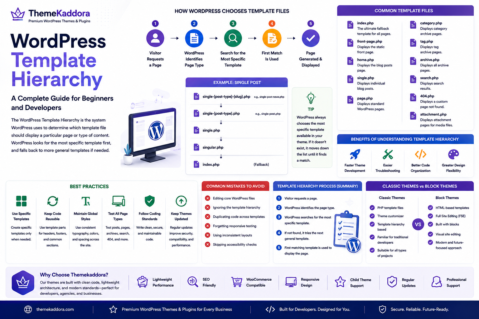 WordPress Template Hierarchy Explained: A Complete Guide for Beginners and Developers