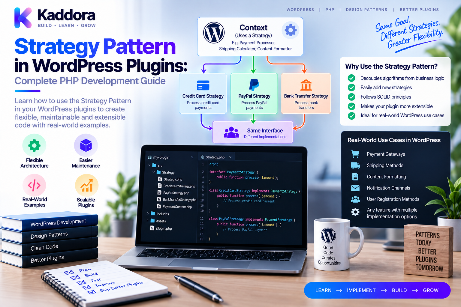 Strategy Pattern in WordPress Plugins: Complete PHP Development Guide