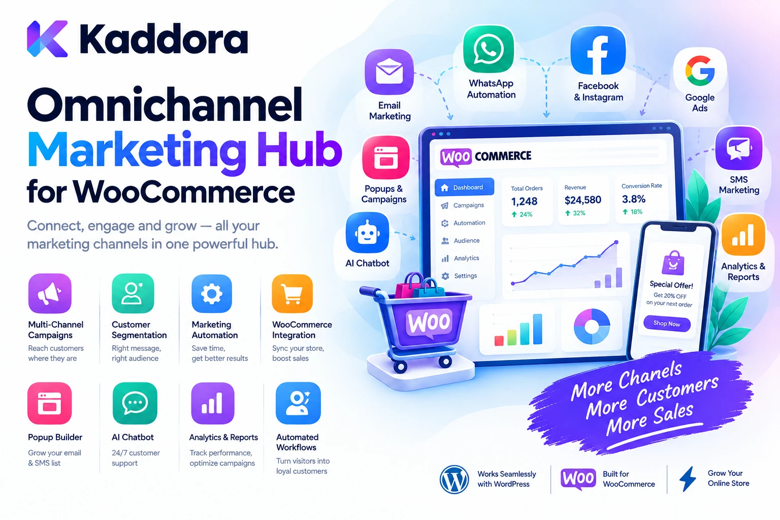 Kaddora Omnichannel Marketing Hub for WooCommerce