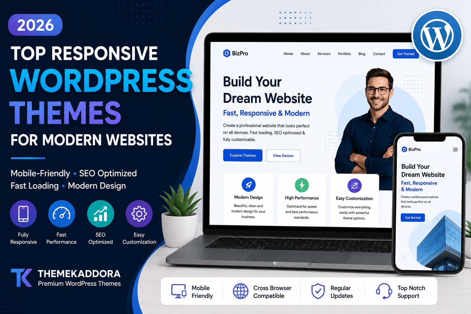 Top Responsive WordPress Themes for Modern Websites in 2026