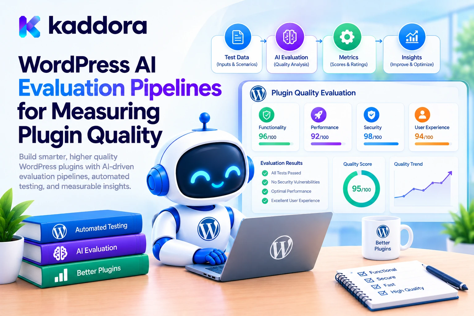WordPress AI Evaluation Pipelines for Measuring Plugin Quality