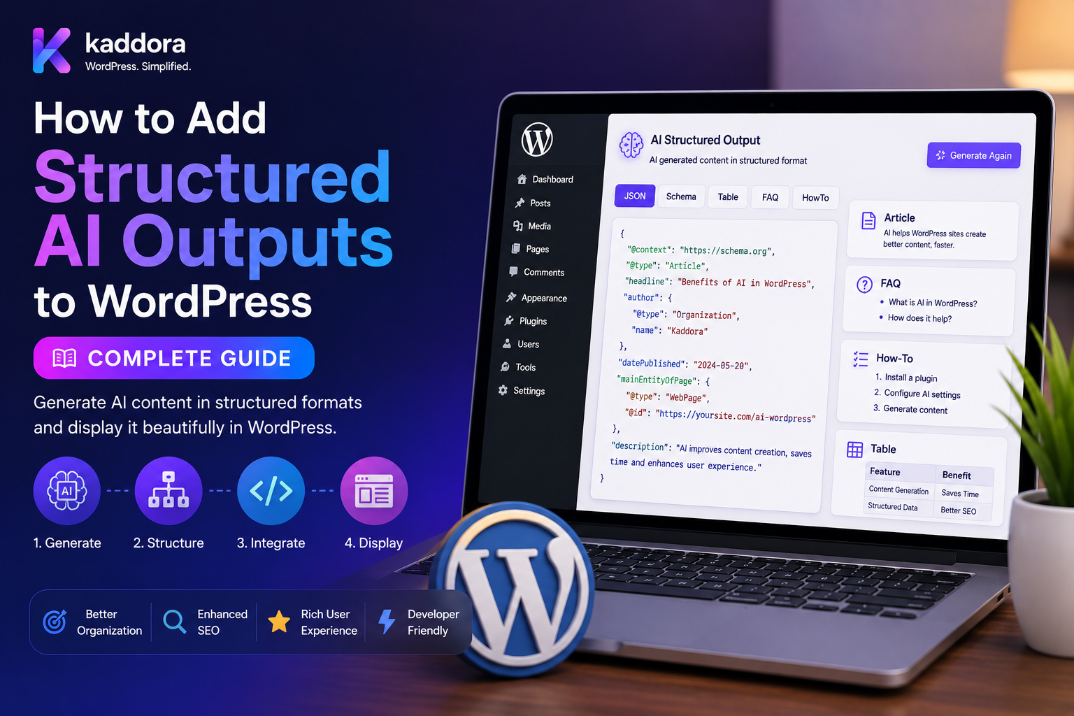 How to Add Structured AI Outputs to WordPress: Complete Guide