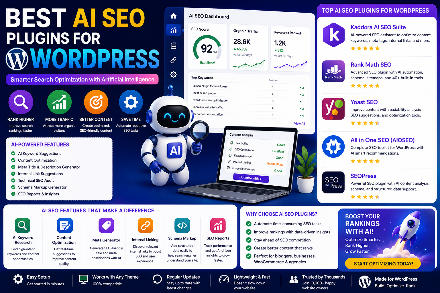 Best AI SEO Plugins for WordPress: Complete Guide to Smarter Search Optimization