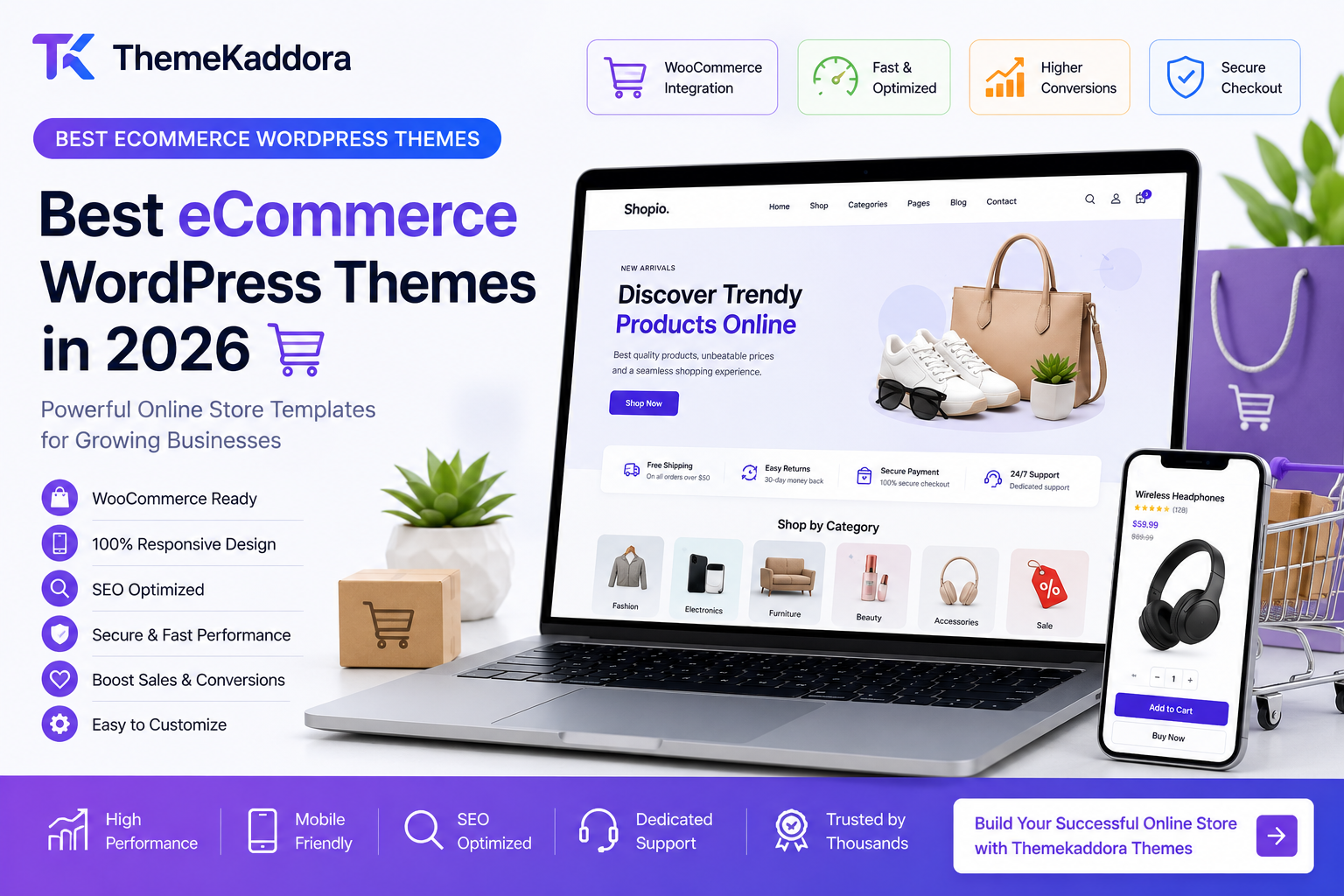 Best eCommerce WordPress Themes in 2026: Powerful Online Store Templates for Growing Businesses