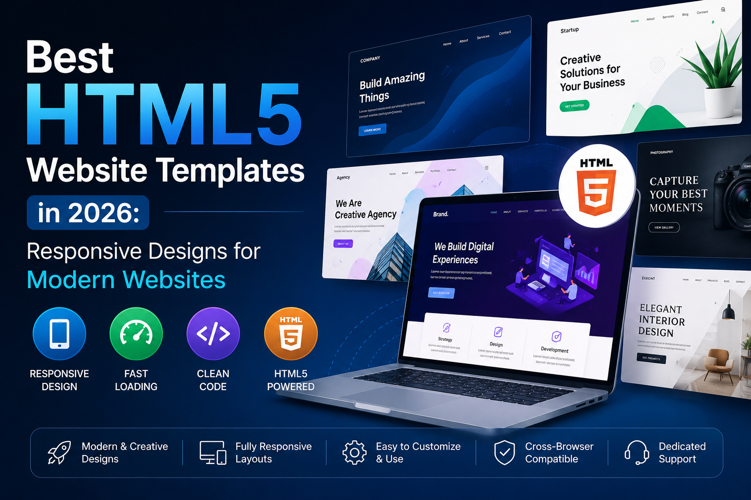 Best HTML5 Website Templates in 2026: Responsive Designs for Modern Websites