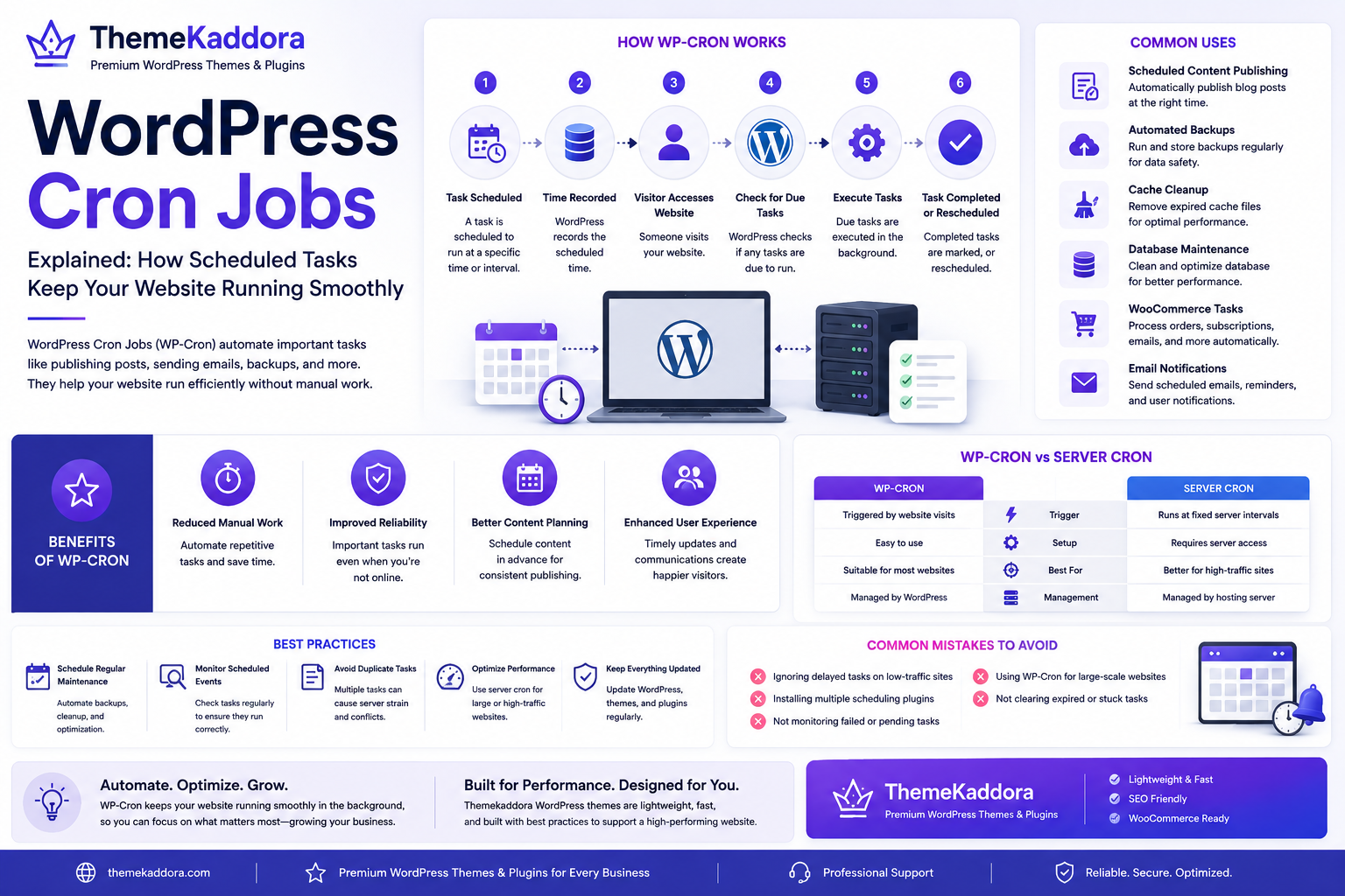 WordPress Cron Jobs Explained: How Scheduled Tasks Keep Your Website Running Smoothly