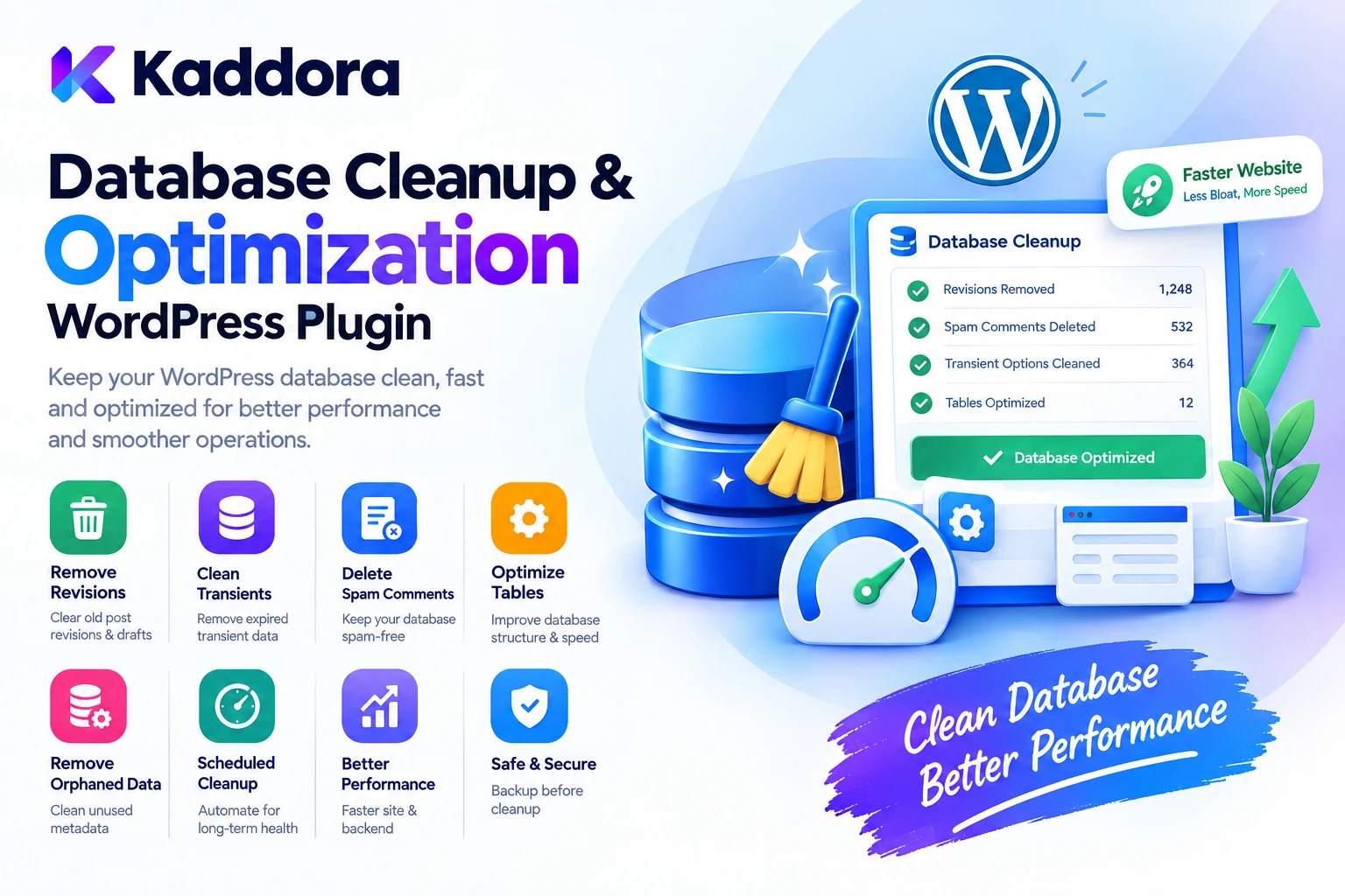 Kaddora Database Cleanup & Optimization WordPress Plugin