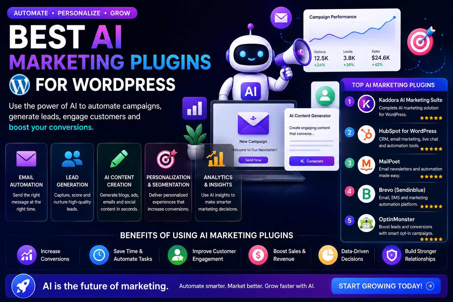 Best AI Marketing Plugins for WordPress