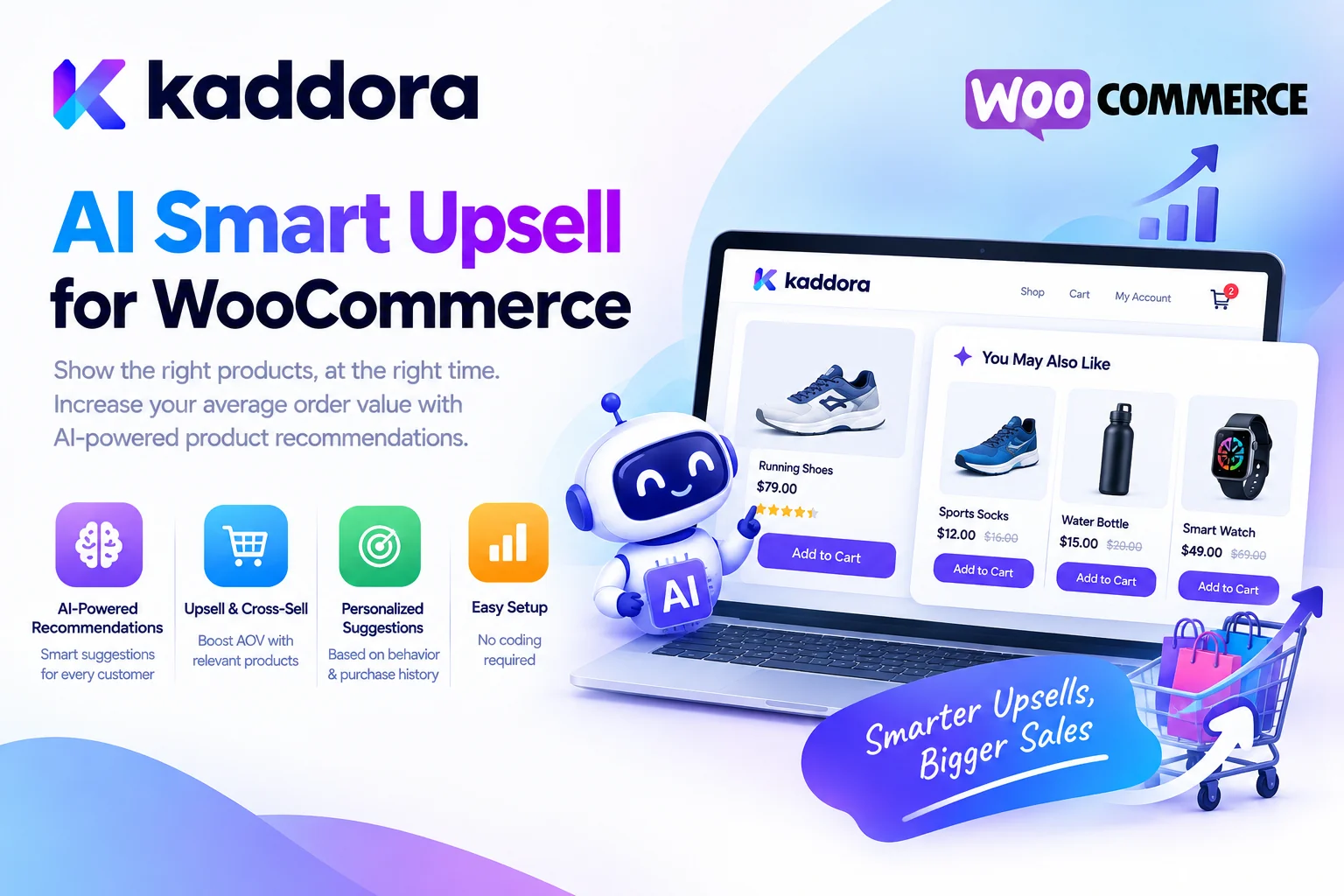 Kaddora AI Smart Upsell for WooCommerce – AI Product Recommendations