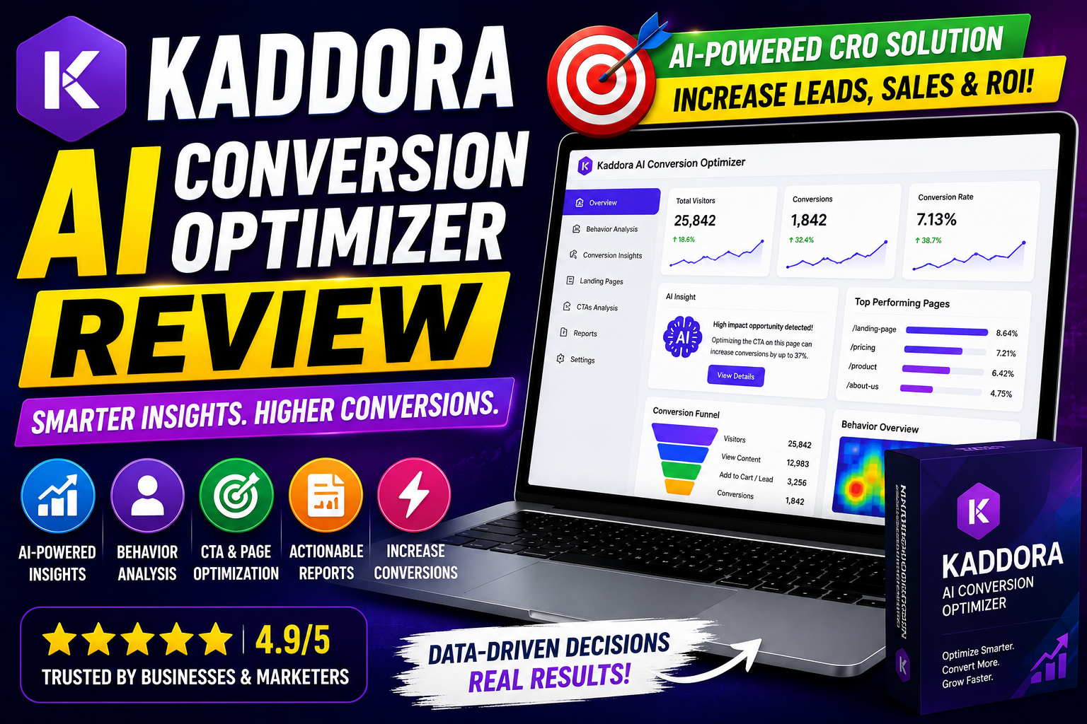 Kaddora AI Conversion Optimizer Review | Features, Benefits & Performance