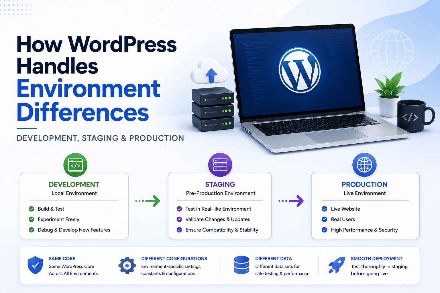 How WordPress Handles Environment Differences: Development, Staging & Production