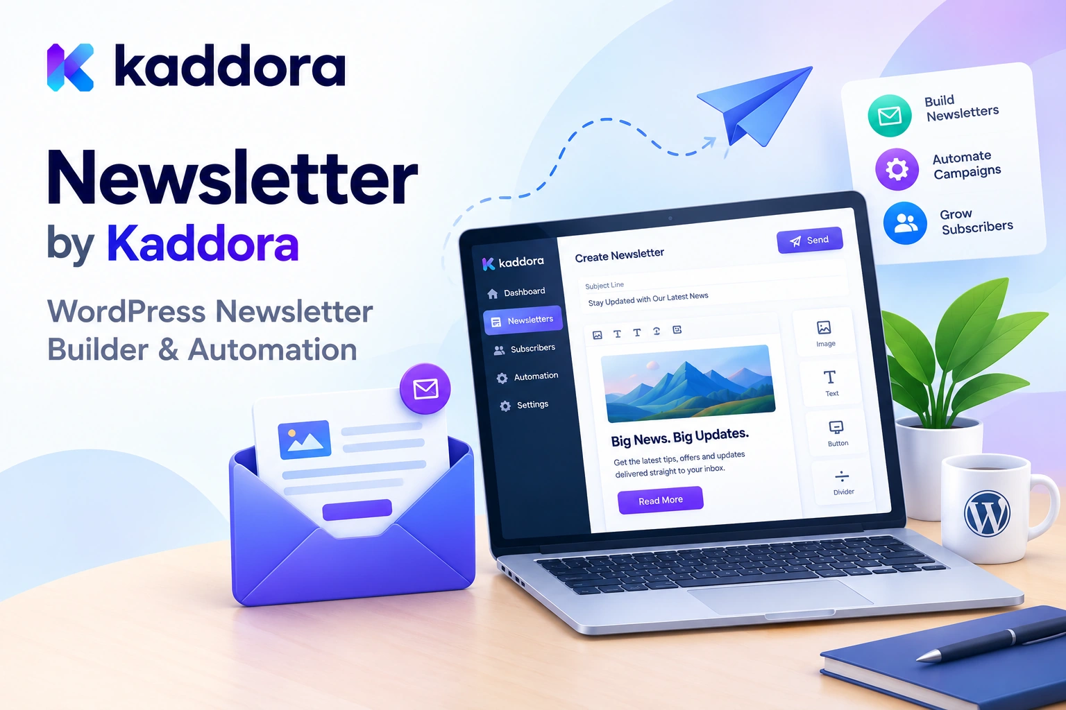Newsletter by Kaddora: WordPress Newsletter Builder & Automation