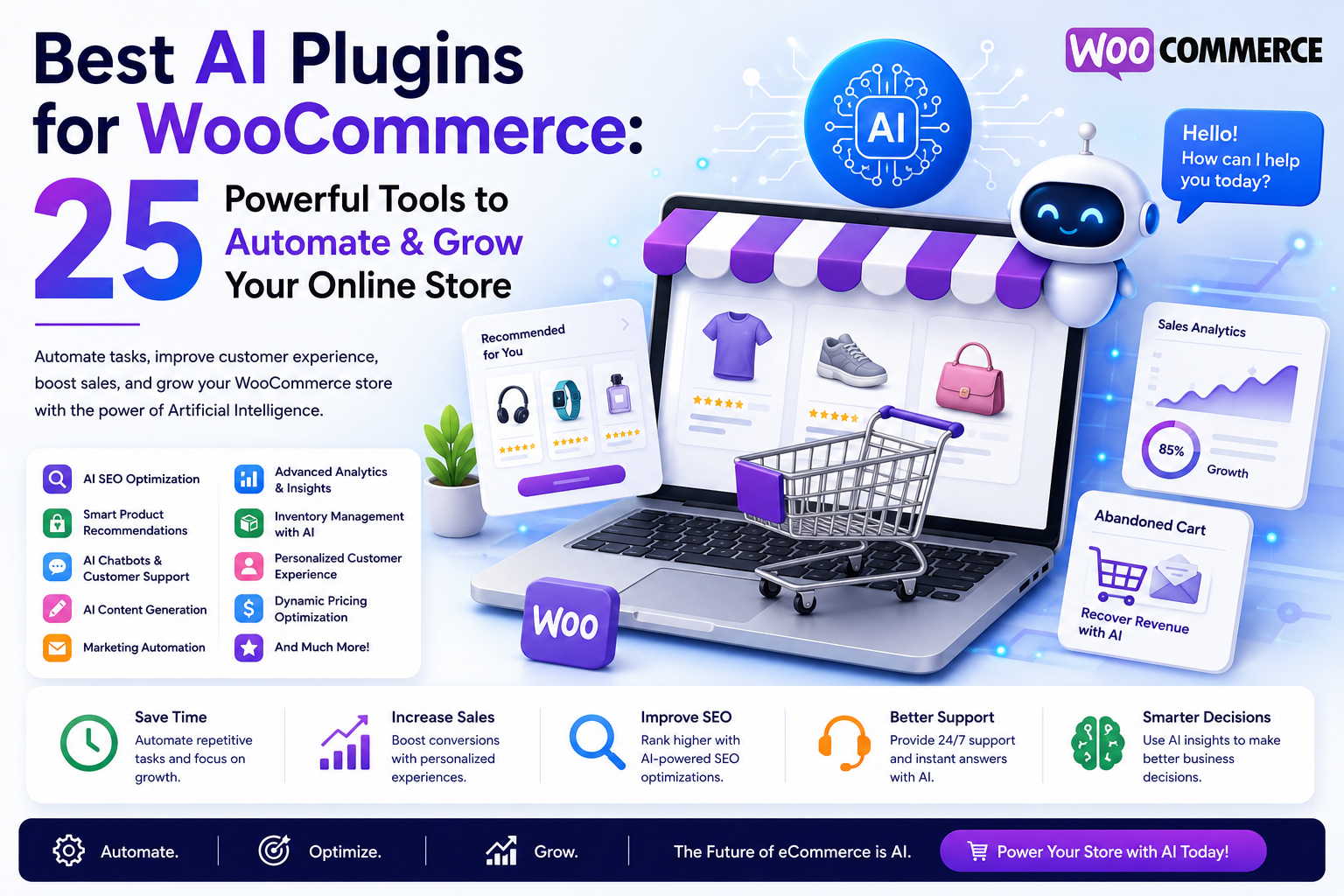 Best AI Plugins for WooCommerce: 25 Powerful Tools to Automate & Grow Your Online Store