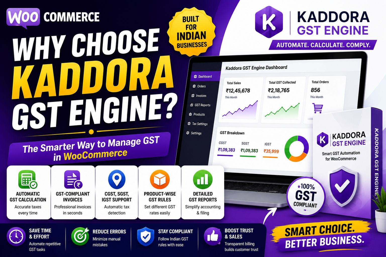Why Choose Kaddora GST Engine? | Best WooCommerce GST Plugin (2026)