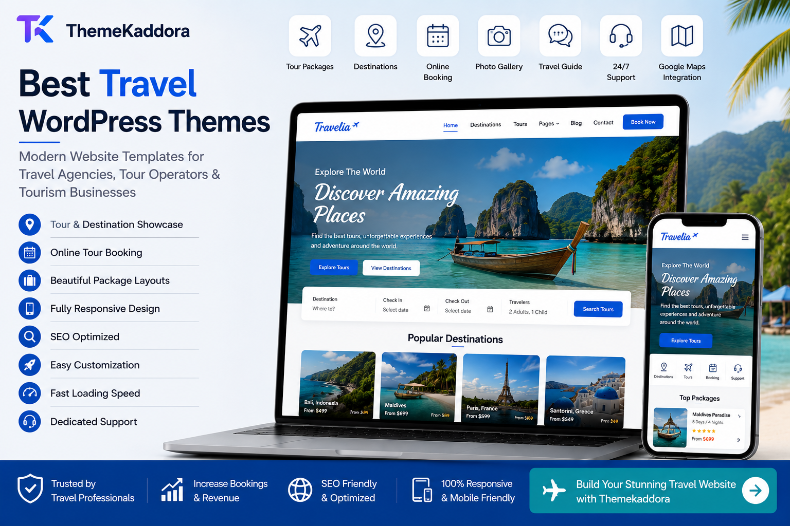 Best Travel WordPress Themes: Modern Website Templates for Travel Agencies, Tour Operators & Tourism Businesses