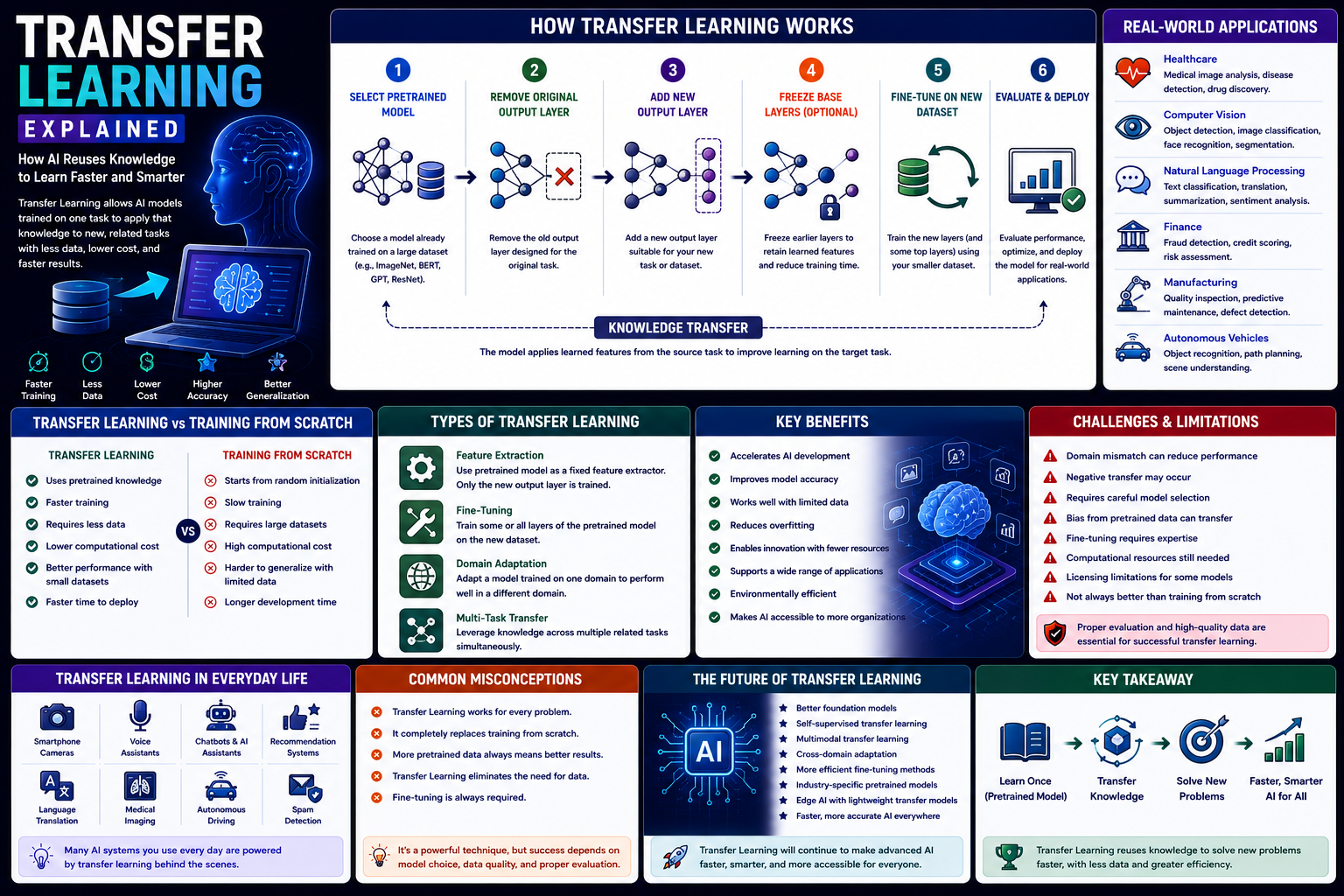 Transfer Learning Explained: How AI Reuses Knowledge to Learn Faster and Smarter