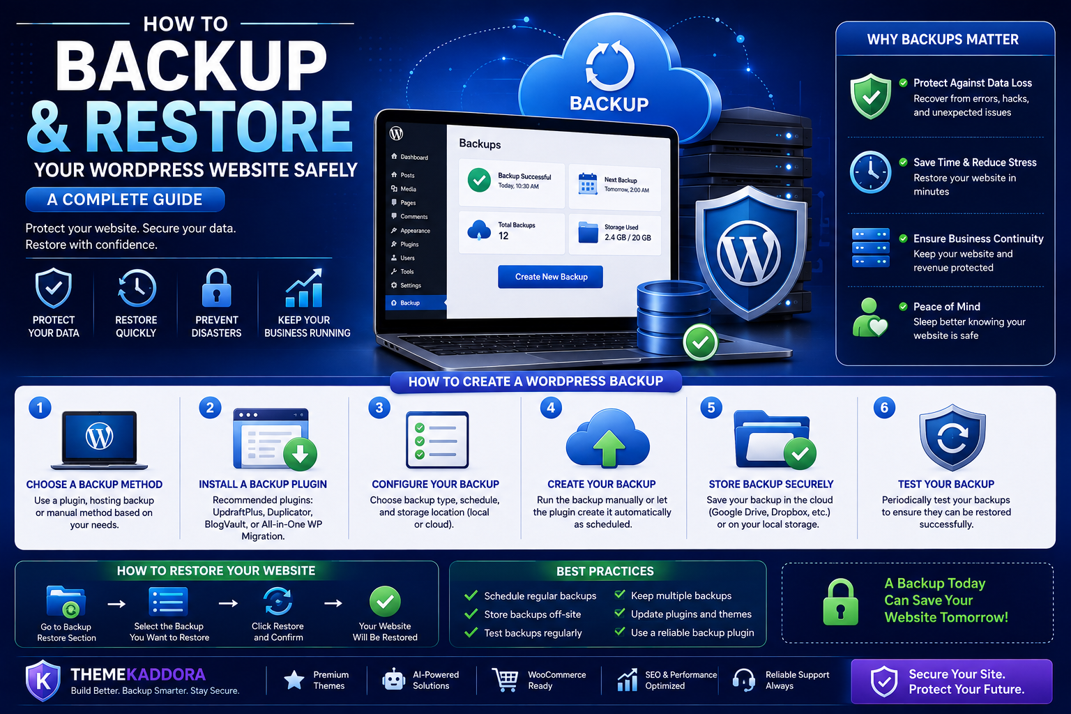 How to Backup and Restore Your WordPress Website Safely: A Complete Guide