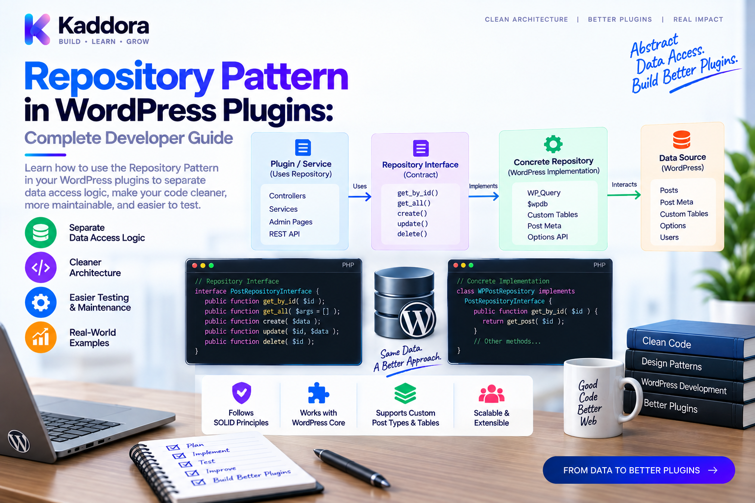 Repository Pattern in WordPress Plugins: Complete Developer Guide