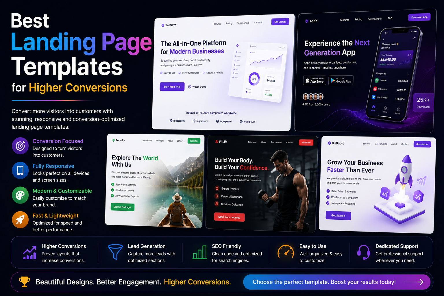 Best Landing Page Templates for Higher Conversions