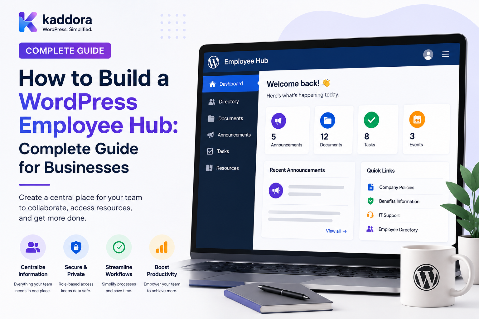 How to Build a WordPress Employee Hub: Complete Guide for Businesses