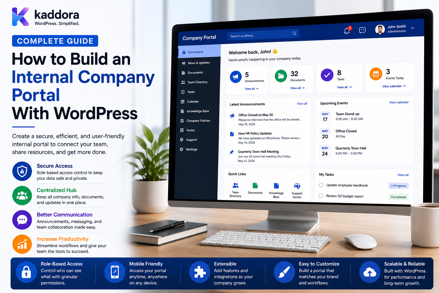 How to Build an Internal Company Portal With WordPress: Complete Guide