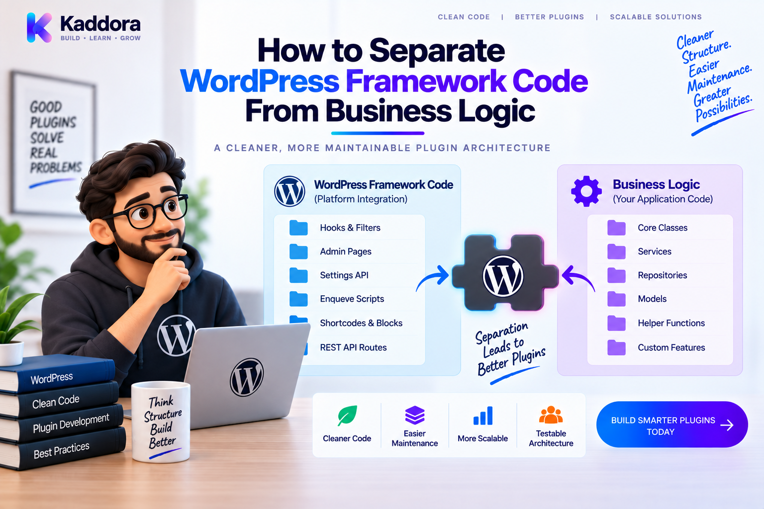 How to Separate WordPress Framework Code From Business Logic