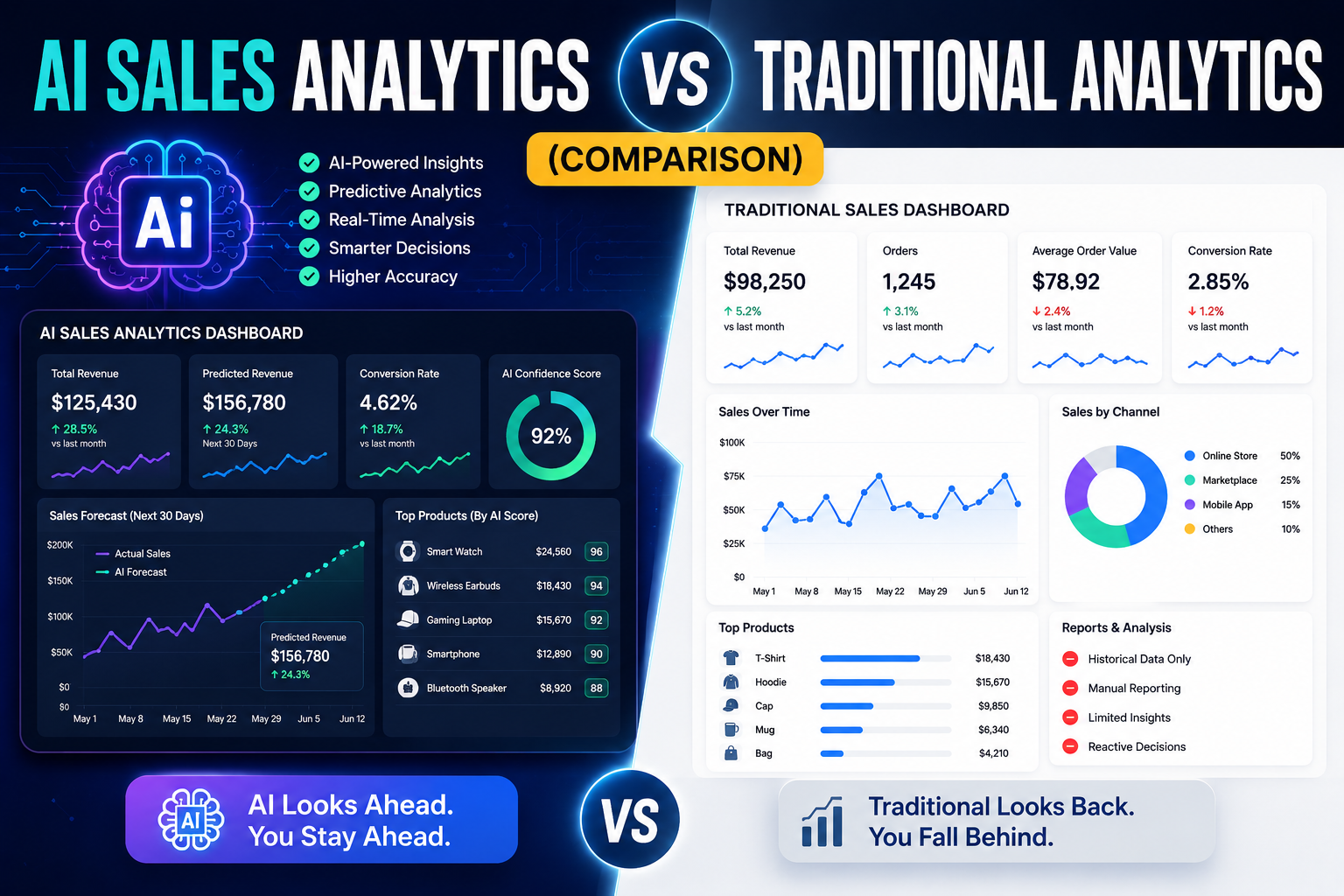 AI Sales Analytics vs Traditional Analytics (Comparison)