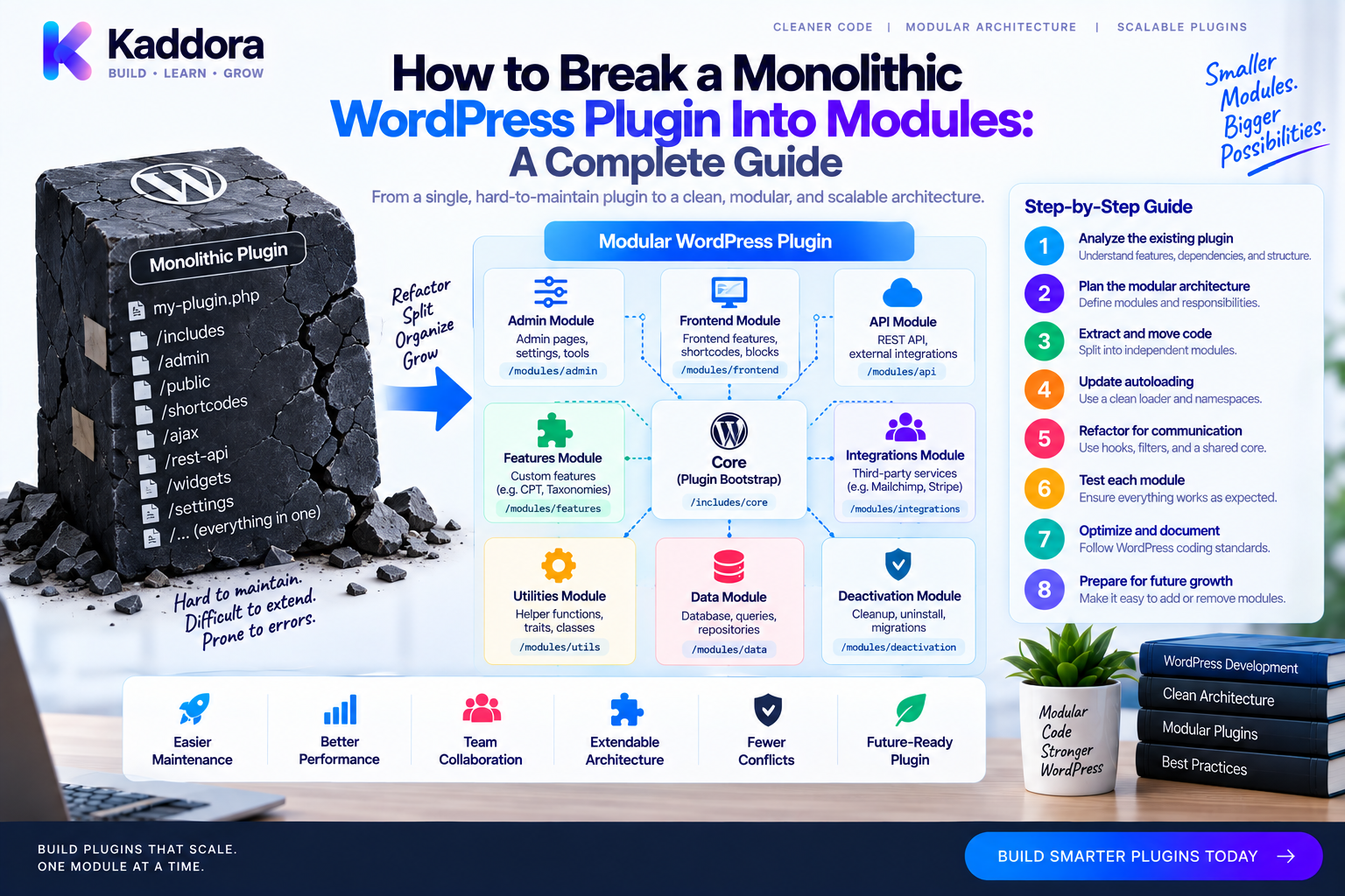 How to Break a Monolithic WordPress Plugin Into Modules: A Complete Guide