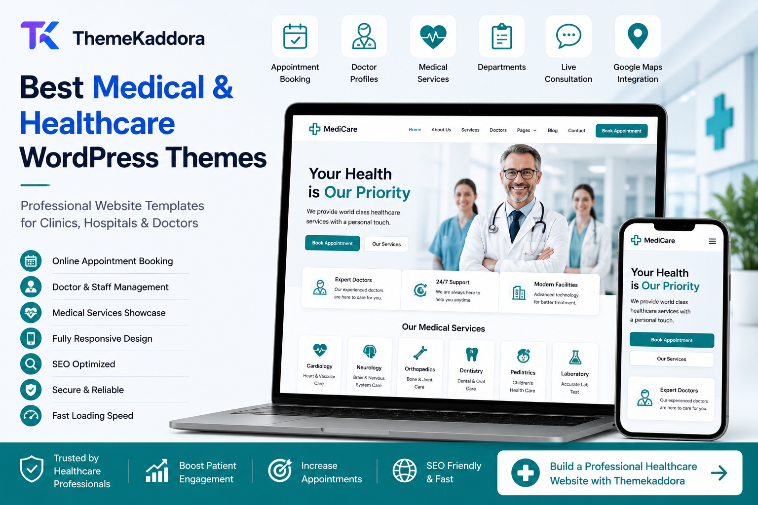 Best Medical & Healthcare WordPress Themes: Professional Website Templates for Clinics, Hospitals & Doctors