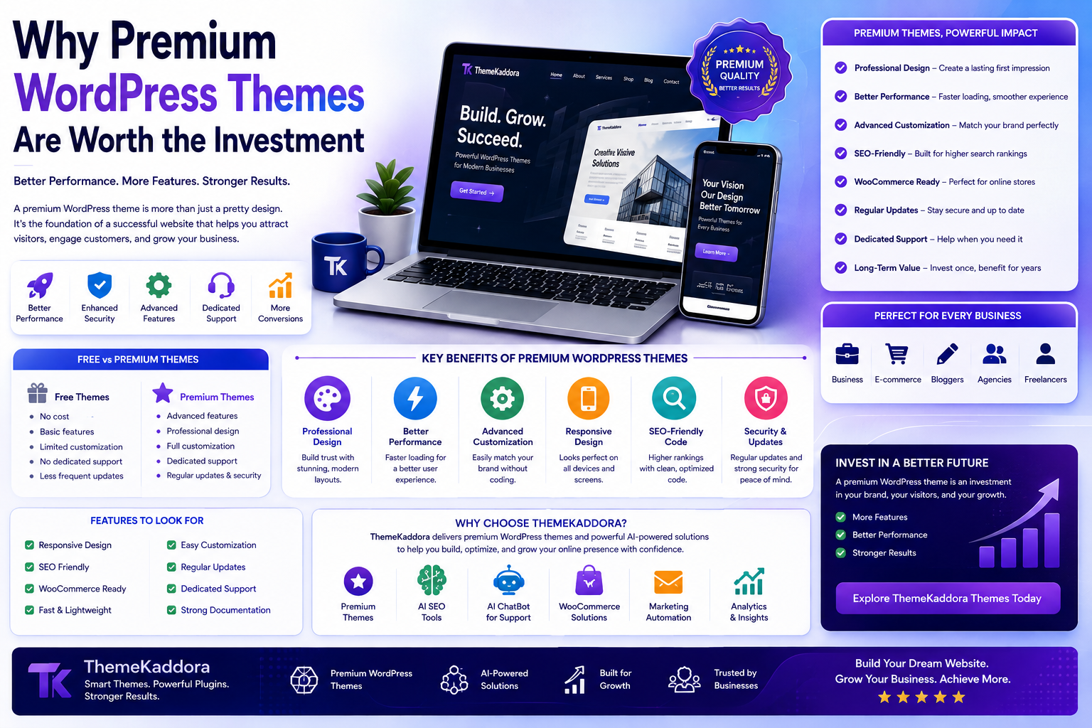 Why Premium WordPress Themes Are Worth the Investment: A Complete Guide for Business Websites