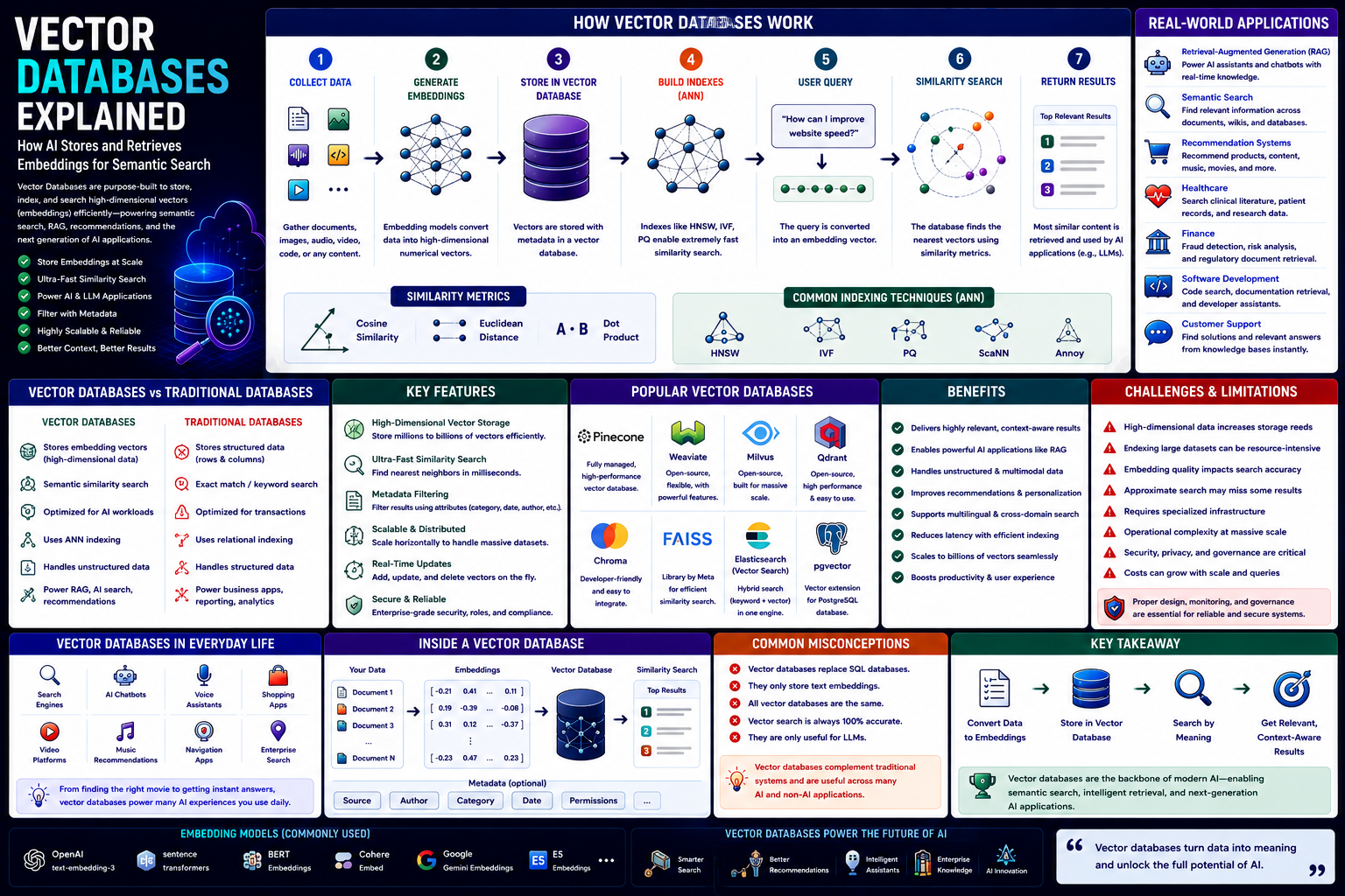 Vector Databases Explained: How AI Stores and Retrieves Embeddings for Semantic Search