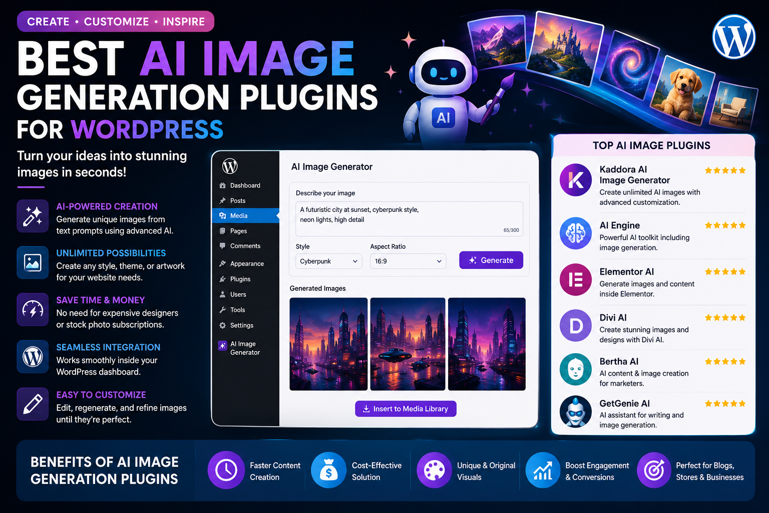 Best AI Image Generation Plugins for WordPress