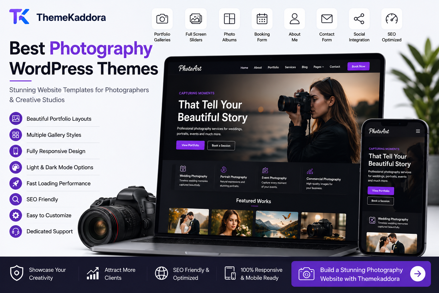Best Photography WordPress Themes: Stunning Website Templates for Photographers & Creative Studios