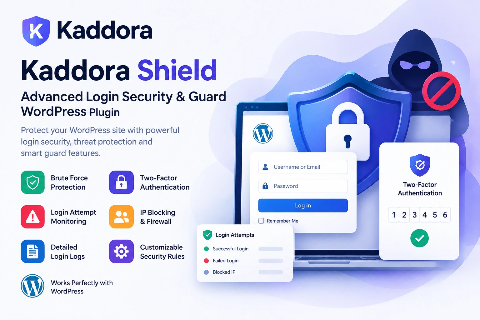 Kaddora Shield: Advanced Login Security & Guard WordPress Plugin