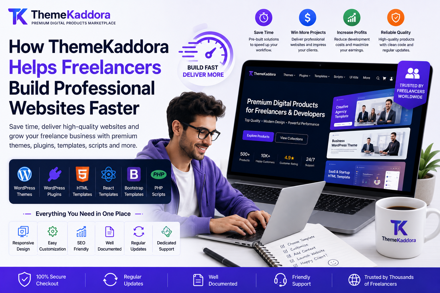 How ThemeKaddora Helps Freelancers Build Professional Websites Faster