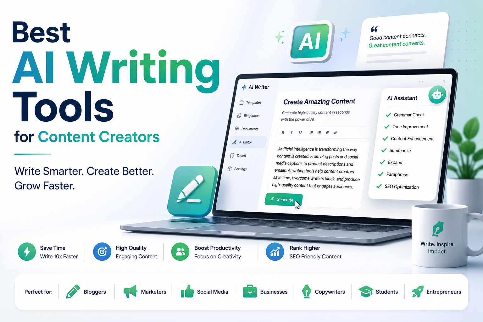 Best AI Writing Tools for Content Creators