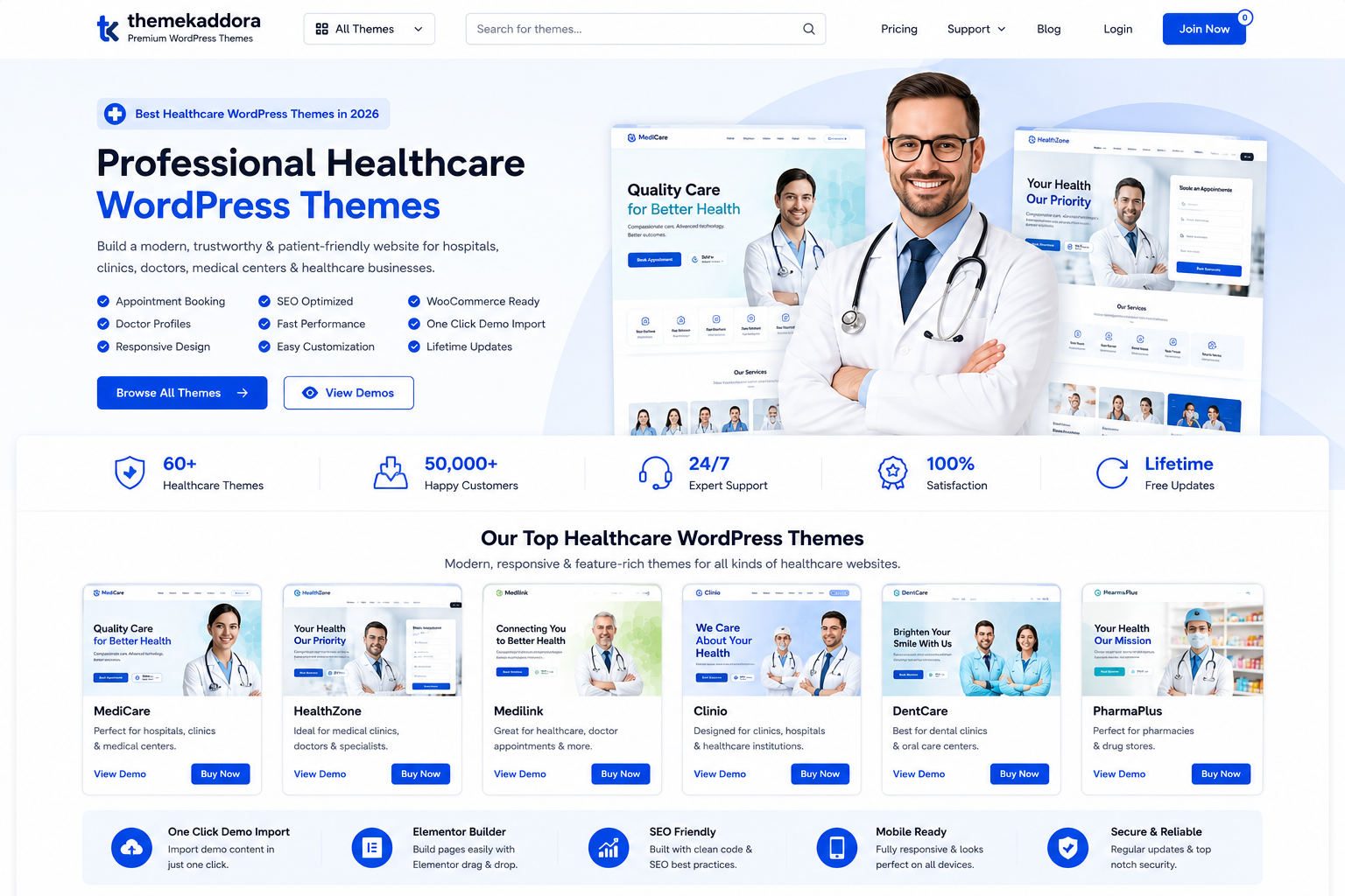 Best Healthcare WordPress Themes in 2026: Professional Website Templates for Hospitals, Clinics, Doctors, and Medical Centers