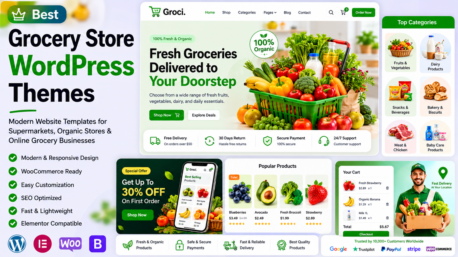 Best Grocery Store WordPress Themes: Modern Website Templates for Supermarkets, Organic Stores & Online Grocery Businesses